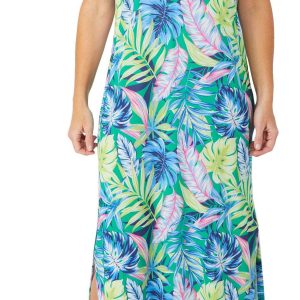 Stella Parker Womens Sleeveless Print Maxi Dress