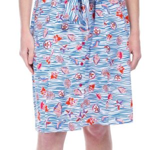 Pappagallo Womens Shell Print Short Sleeve Shirt Dress