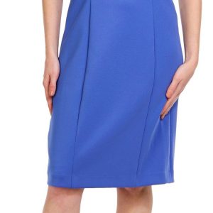 Donna Ricco Womens Ruffle Shoulder Sheath Dress