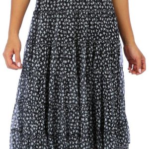 Max Studio Womens Mesh Tiered Sleeveless Dress