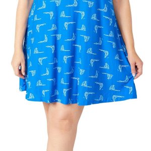 Allison Brittney Plus Sleeveless Print Dress