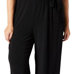 Tiana B Plus Cap Sleeve Wrap Style Jumpsuit