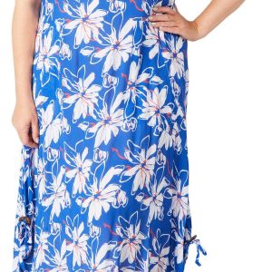 Water Lily Plus Sleeveless Floral Maxi Dress