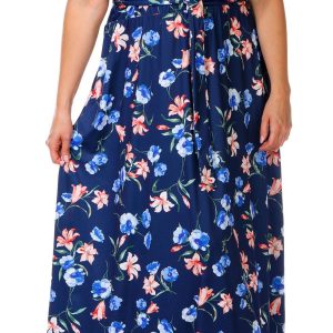 C'est La Vie Plus Sleeveless Wrap Maxi Dress