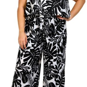 C'est La Vie Plus Short Sleeve Printed Jumpsuit