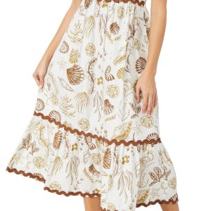 Rebellion Juniors Seashell Print Midi Dress