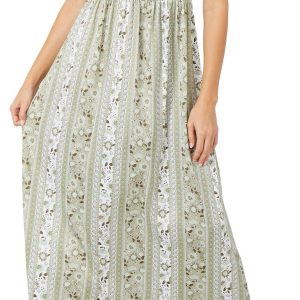 Derek Heart Juniors Short Sleeve Floral Maxi Dresss