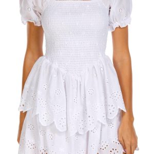 No Comment Juniors Short Puff Sleeve Mini Dress