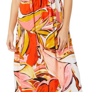 Jolie & Joy Juniors Painterly Peach Tier Maxi Dress