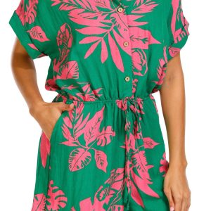 Jolie & Joy Juniors Short Sleeve Button Down Romper