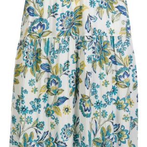 Angie Juniors Sleeveless Palms Keyhole Dress