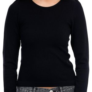 Pink Dot Juniors Solid Ribbed Long Sleeve Top