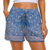 Angie Juniors Border Print Drawstring Shorts