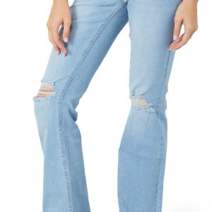 YMI Juniors Turquoise Belt Boot Cut Jeans