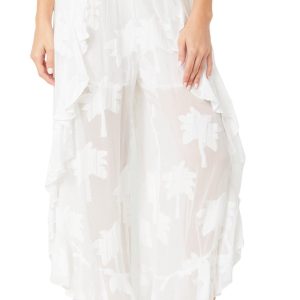 Surf Gypsy Juniors Leaf Print Flowy Pants