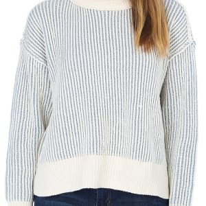 No Comment Juniors Plaited Rib Pullover Sweater