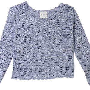 No Comment Juniors Long Sleeve Marled Knit Sweater