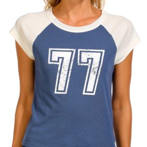 Pink Rose Juniors Short Sleeve Raglan Tee