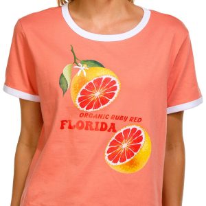 Coastal Dreamer Juniors Ruby Red Grapefruit T-Shirt