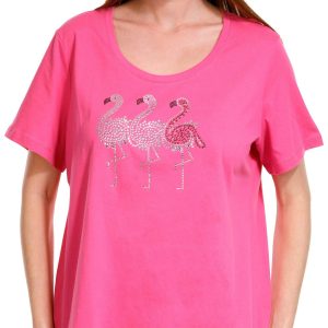 Coral Bay Petite Embellished Short Sleeve Top