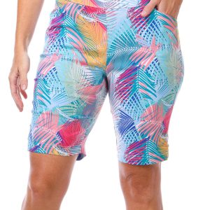 Coral Bay Petite 10 in Green Breeze Grommet Bermuda Shorts