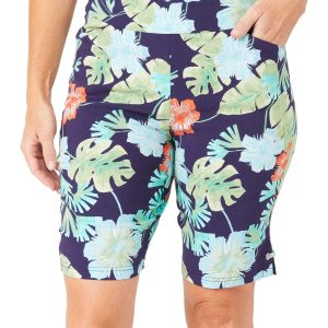 Coral Bay Petite 10 in Green Breeze Grommet Bermuda Shorts