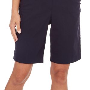 Coral Bay Petite 10 in Solid Pull-On Shorts