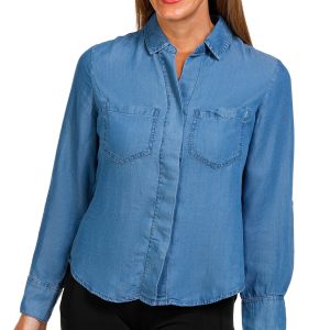 Stella + Ginger Women's Long Sleeve Button Down Top