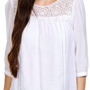 Juniper + Lime Petite Lace Front Long Sleeve Top