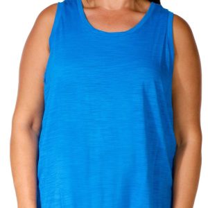 Blue Sol Plus Solid Scoop Tank Top
