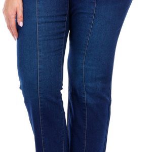 Tahari Plus 29 in Seta Silk Mid Rise Boot Cut Jeans