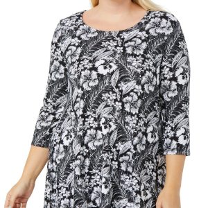 Khakis & Co Plus Print 3/4 Sleeve Legging Tee