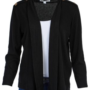 Juniper + Lime Womens Skinny Rib Cardigan