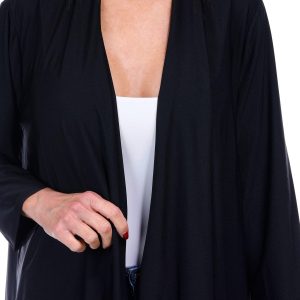 Zac and Rachel Womens Dainty 3/4 Sleeve Open Cardigan