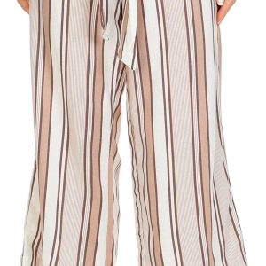 Blue Sol Womens Linen Printed Capri Pants