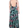 NY Collection Plus Open Back Tropical Floral Maxi Dress