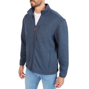 Men's Sherpa-Lined Sweater Fleece Full Zip Jacket