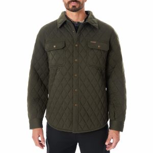 Smith's Workwear Mens Diamond Quilted Knit Shirt-Jacket