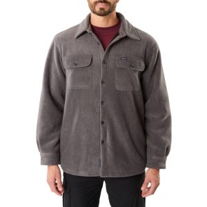 Men's Sherpa-Lined Fleece Shirt Jacket