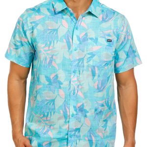 Hurley Men's Short Sleeve Aticama Woven Button Down Shirt