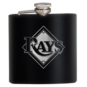 MLB Tampa Bay Rays 6 Oz. Stealth Laser Etched Hip Flask