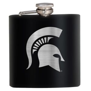 NCAA Michigan State Spartans 6 Oz. Laser Etched Hip Flask