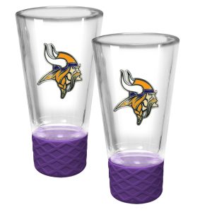 NFL Minnesota Vikings Set of 2 4 Oz. Glass Shot Glasses