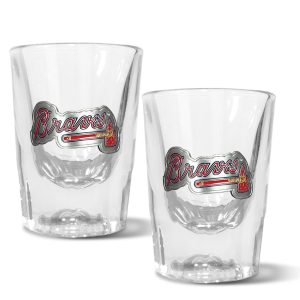 MLB Atlanta Braves Set of 2 2 Oz. Prism Shot Glasses