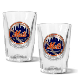 MLB New York Mets  Set of 2 2 Oz. Prism Shot Glasses