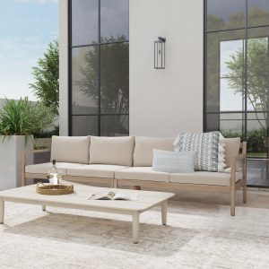 Linon Teagon Beige Natural Loveseat Set Of 2