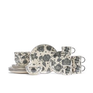 Baum Legacy Grey Floral 16 pc Dinnerware Set