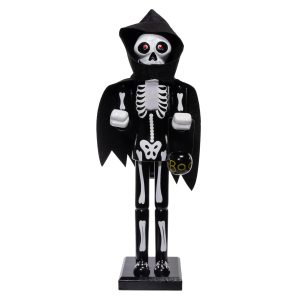 Kurt Adler 15 in. Wooden Halloween Skull Nutcracker