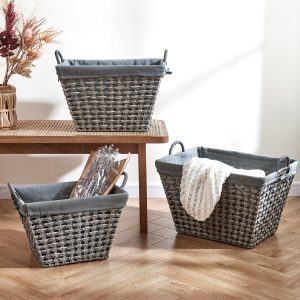 Baum 3 Pc. Tapered Storage Bins with Handles & Liner
