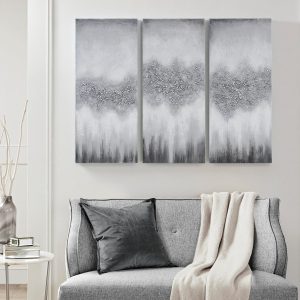 Luminous Heavily Embellished 3-piece Canvas Wall Art Set
